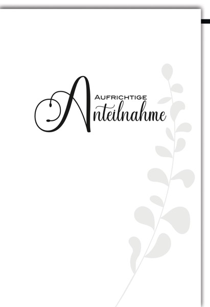 Trauer - Schrift