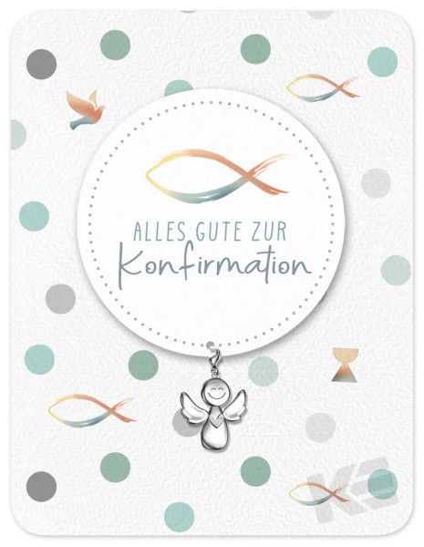 Konfirmation Karte mit Engerl