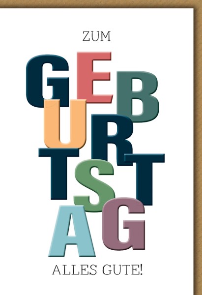 Geburtstag - Schrift