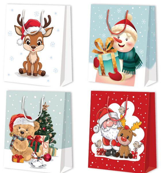 Weihnachten Tragtaschen sortiert A4