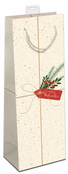 Weihnachten Tragtaschen Flasche