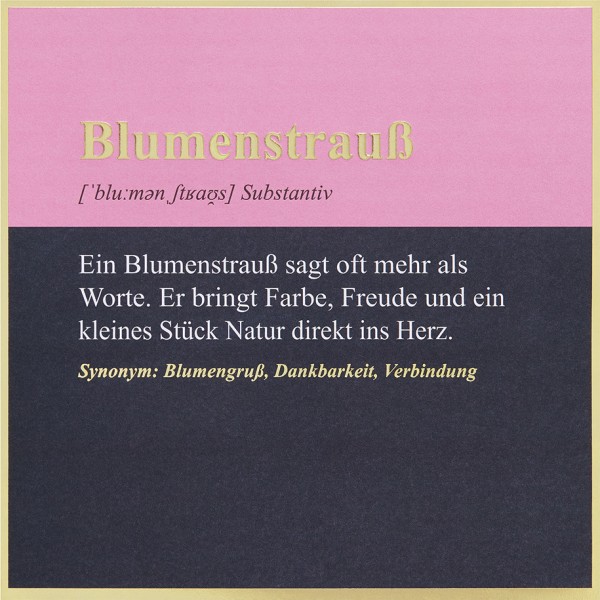 Blumenstrauß - SimplyGold - Plastikfrei (Quadratisch)