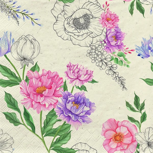 Serviette - Blume
