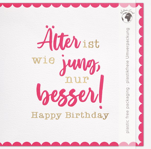 Geburtstag - Good Vibes Nature - Plastikfrei (Quadratisch)