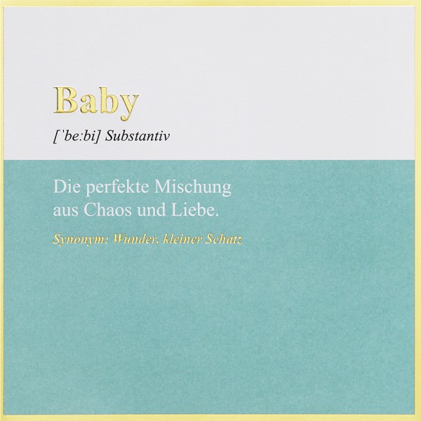 Baby - SimplyGold - Plastikfrei (Quadratisch)