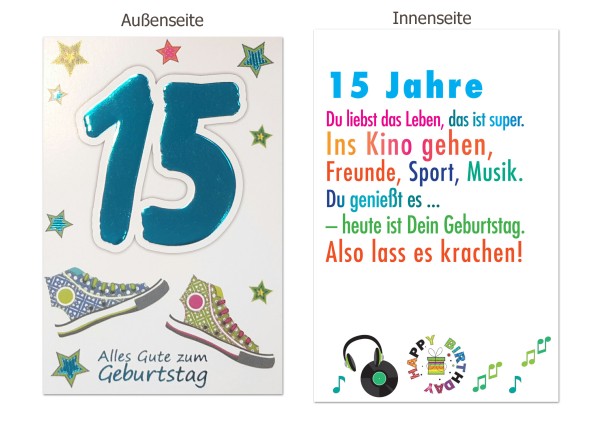 Zahlengeburtstag 15er