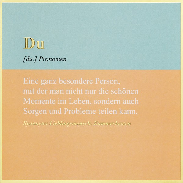 Du - SimplyGold - Plastikfrei (Quadratisch)