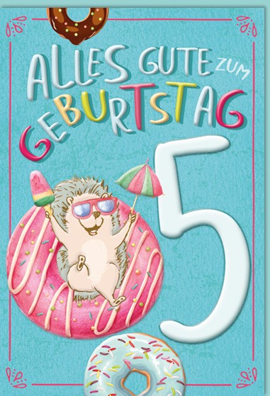 Zahlengeburtstag Kinder - 5er