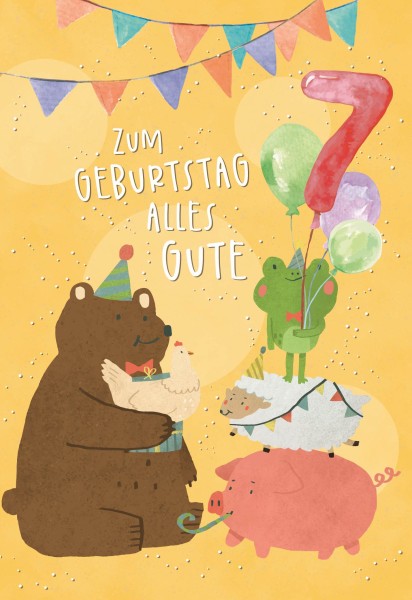 Zahlengeburtstag Kinder - 7er