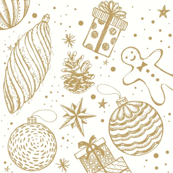 Serviette - XS - Cocktail Weihnachten