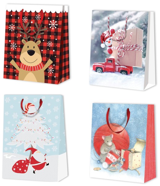Weihnachten Tragtaschen sortiert A5