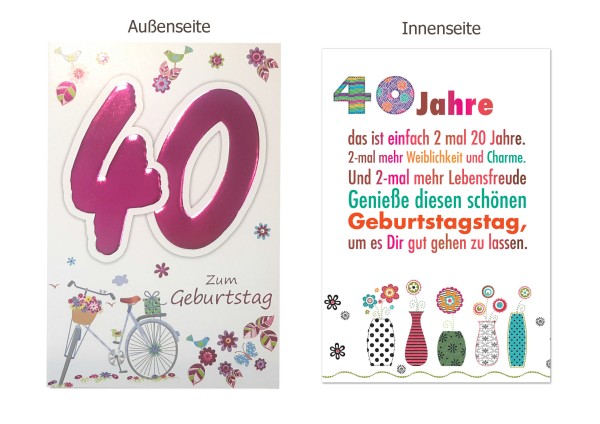 Zahlengeburtstag 40er