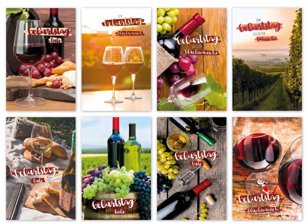 Kassette 16er - Geburtstag Wein