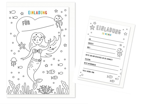 Einladungskarte Kinder 6er