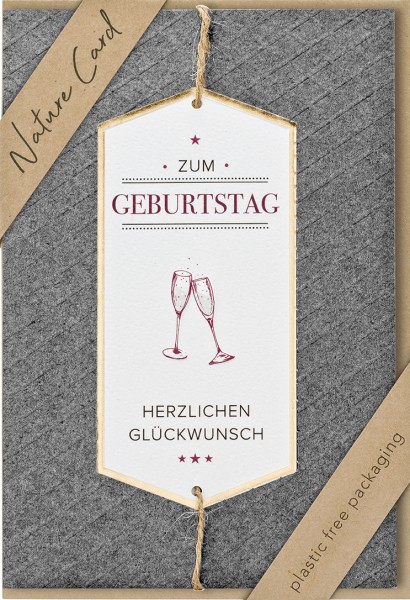 Geburtstag - Nature Card - Plastikfrei