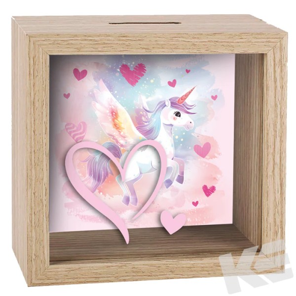 Spardose Holz Rahmen - Kinder