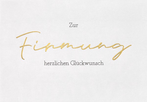 Firmung - Nature Card - Plastikfrei