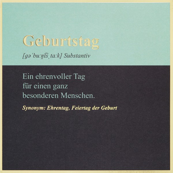 Geburtstag - SimplyGold - Plastikfrei (Quadratisch)