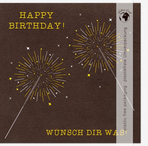 Geburtstag - Good Vibes Nature - Plastikfrei (Quadratisch)