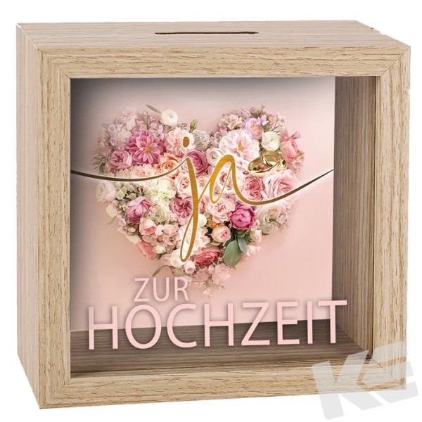 Spardose Holz Rahmen - Hochzeit