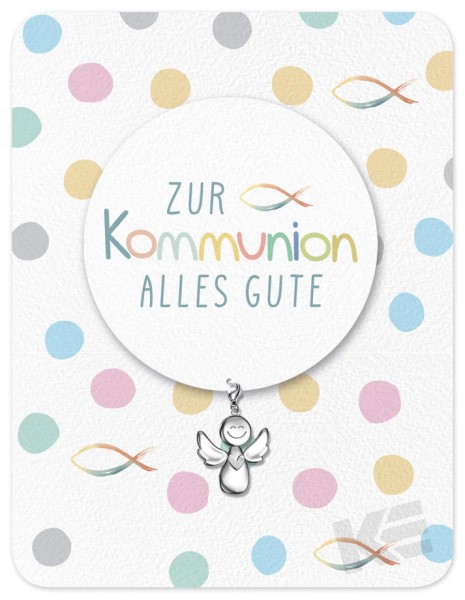 Kommunion Karte mit Engerl