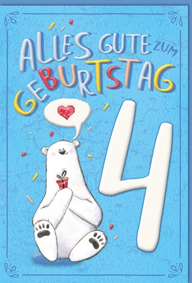 Zahlengeburtstag Kinder - 4er