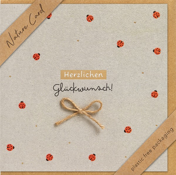 Geburtstag - Nature Card - Plastikfrei (Quadratisch)