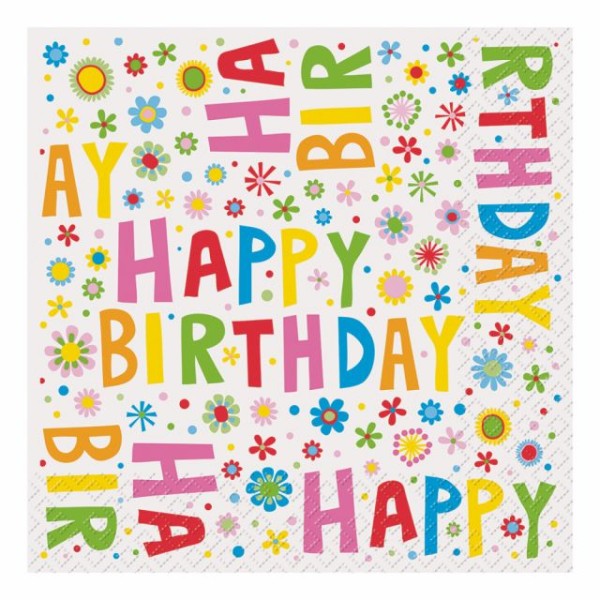 Serviette - Geburtstag