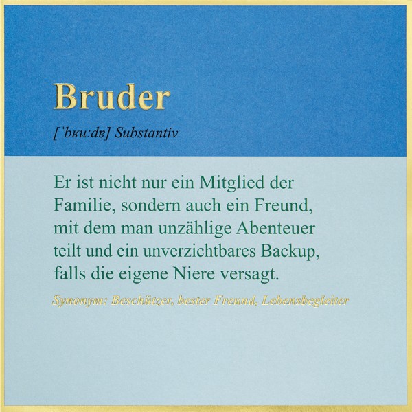 Bruder - SimplyGold - Plastikfrei (Quadratisch)