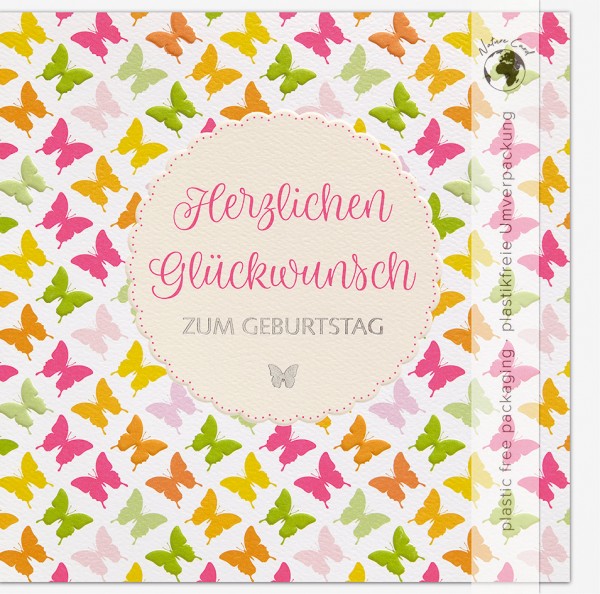 Geburtstag - Good Vibes Nature - Plastikfrei (Quadratisch)