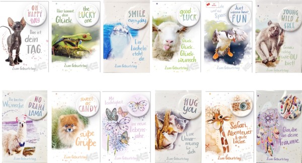 Humor Box - Button Tiere