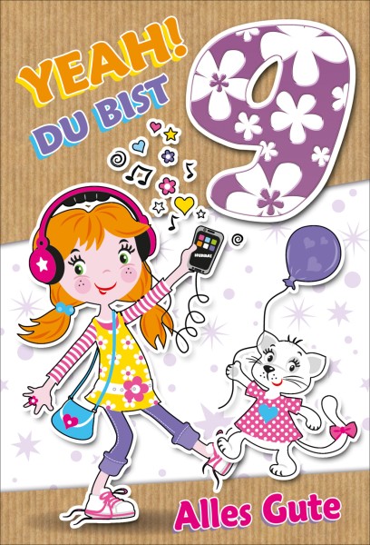 Zahlengeburtstag Kinder - 9er