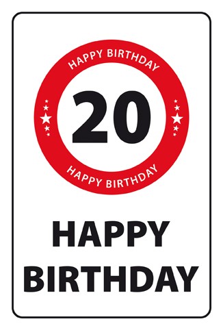 Geburtstag A4 - Format - 20er