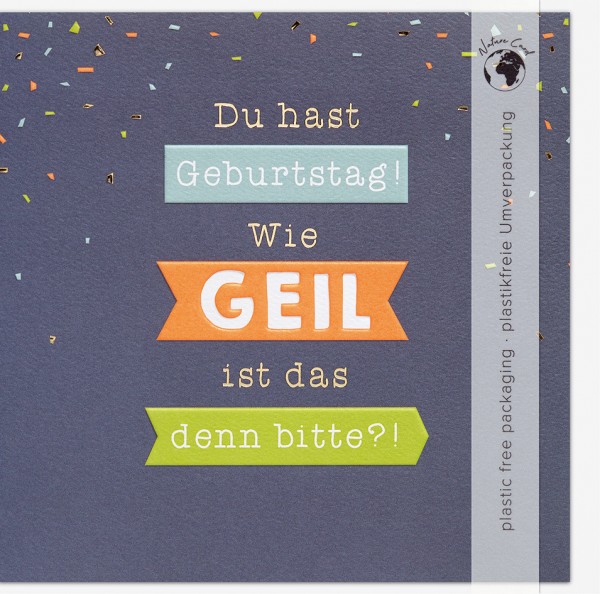 Geburtstag - Good Vibes Nature - Plastikfrei (Quadratisch)