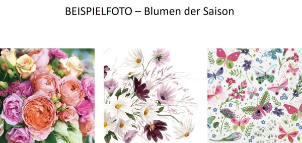 Servietten - Blumen der aktuellen Saison