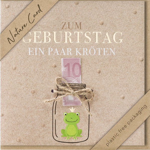 Geburtstag - Nature Card - Plastikfrei (Quadratisch)