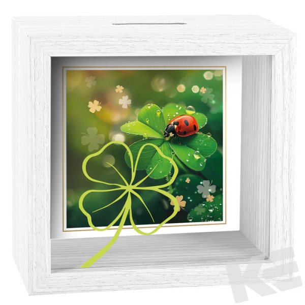 Spardose Holz Rahmen - Blanko