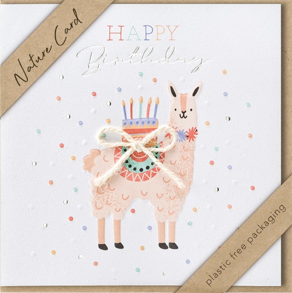 Geburtstag - Nature Card - Plastikfrei (Quadratisch)