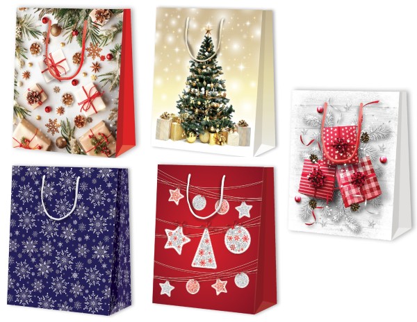 Weihnachten Tragtaschen sortiert A5