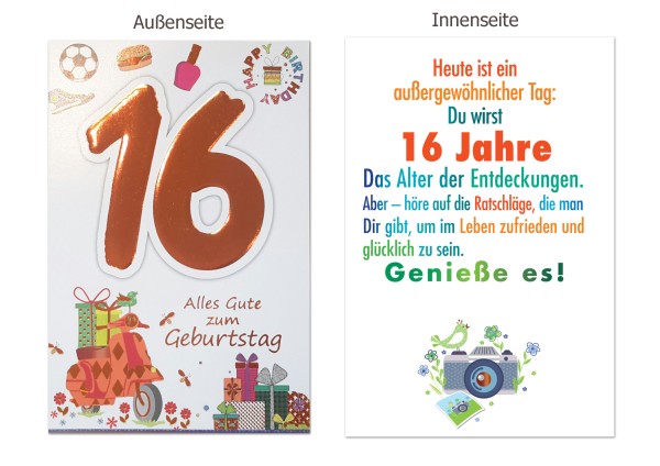 Zahlengeburtstag 16er