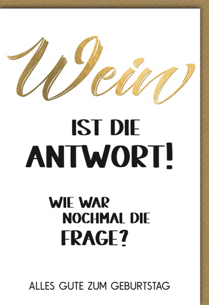 Geburtstag - Spruch Wein