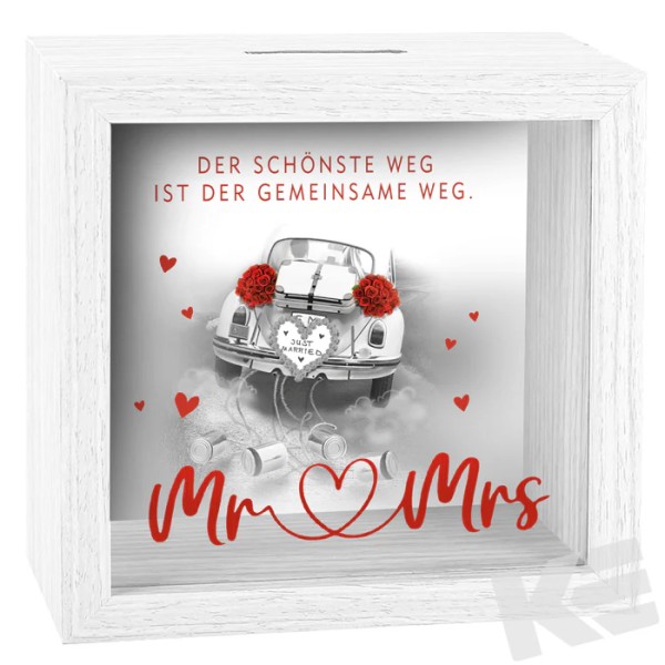 Spardose Holz Rahmen - Hochzeit