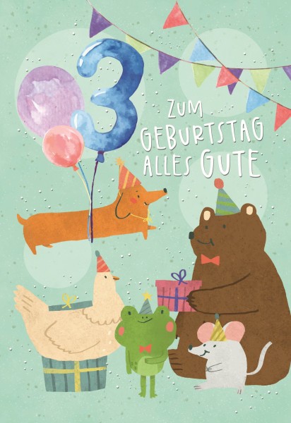 Zahlengeburtstag Kinder - 3er