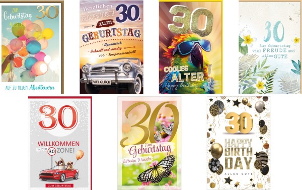 Online Serie Geburtstag 30er