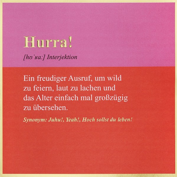 Hurra - SimplyGold - Plastikfrei (Quadratisch)