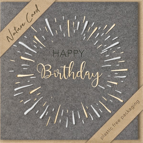 Geburtstag - Nature Card - Plastikfrei (Quadratisch)