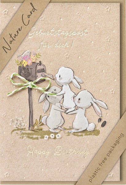 Geburtstag - Nature Card - Plastikfrei