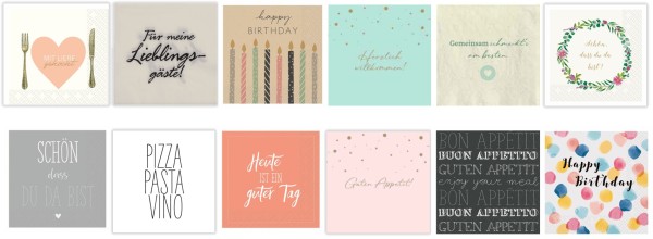 Servietten - FIX Sortiment SCHRIFT