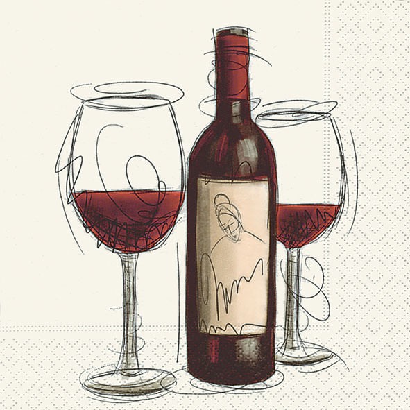 Serviette - Wein