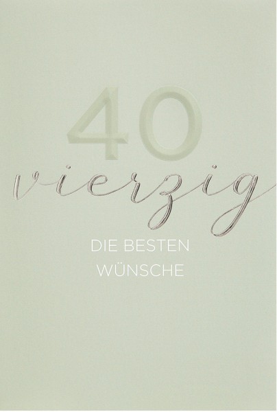 Zahlengeburtstag 40er